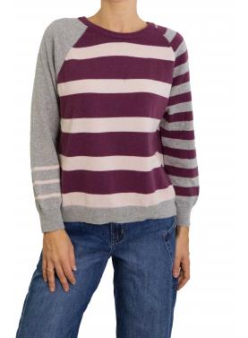 Maglione a righe multicolor 